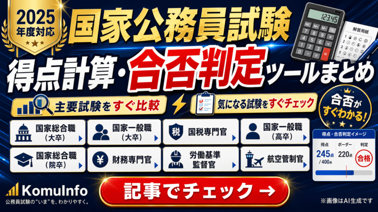 国家公務員試験の得点計算ツール