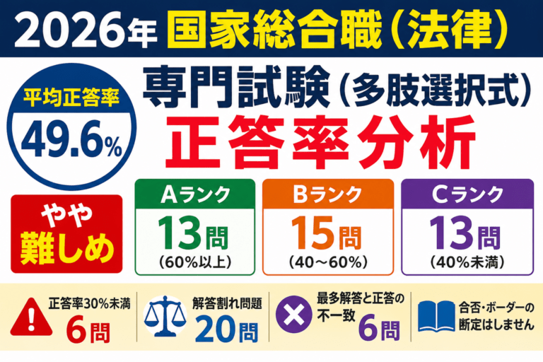 【2026年】国家総合職・専門試験（法律区分）の正答率分析