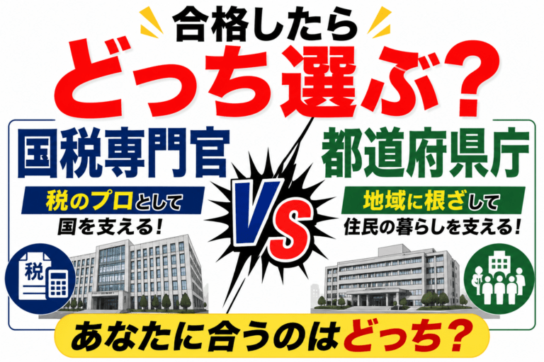 国税専門官 vs 都道府県庁　合格したらどっち選ぶ？