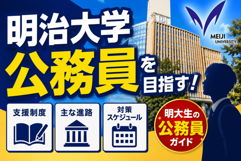 明治大学から公務員は目指せる？就職先・試験対策を解説