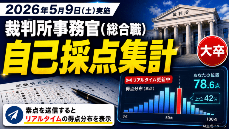 【自己採点集計】裁判所事務官（総合職）【2026年5月9日(土)】