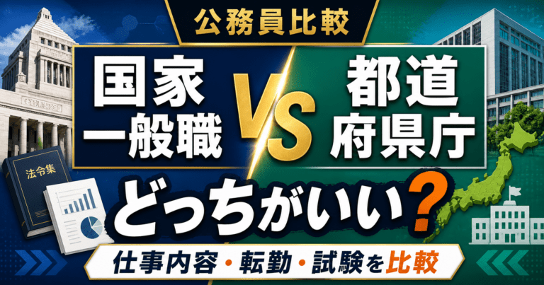 国家一般職と都道府県庁はどっちがいい？仕事内容・転勤・試験の違いを受験生向けに比較