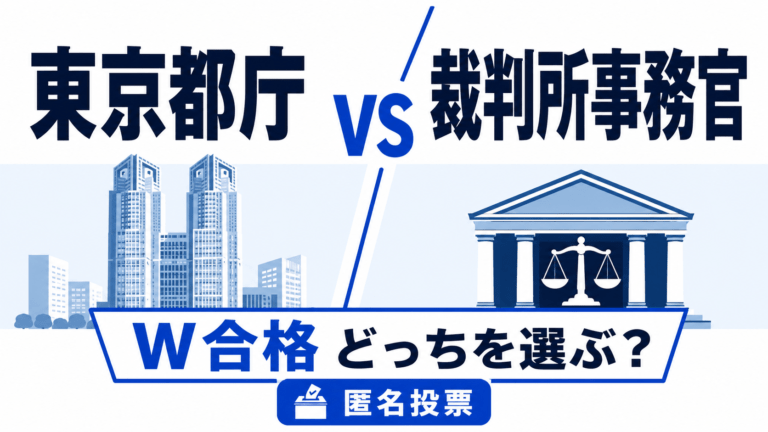 東京都庁 vs 裁判所事務官　合格したらどっち選ぶ？